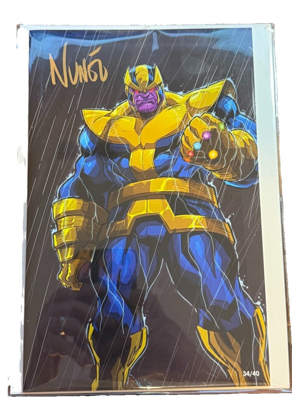 Eddie Nunez Shadow Rain Thanos 34/40 W/COA Signed